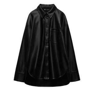 Zara Faux Leather Shacket